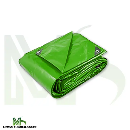 Lona de polietileno reforçada com ilhós